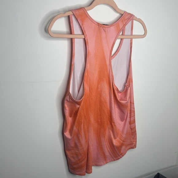 Burn Boot Camp orange Tie Dye tank top size M EUC - Picture 4 of 4